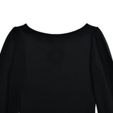 Women's Mesh Long Sleeve Bodysuit – Sexy Black White Bodycon Top