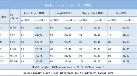 Body size chart for velvet strapless lace-up bodysuit nightwear showing measurements in cm and inches for various sizes.