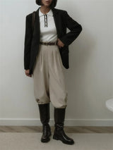 Women's Slim Contrast Knit Pullover