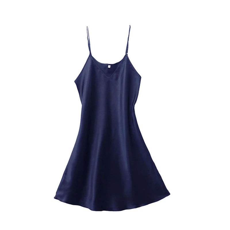 Women Satin V-Neck Sleep Nightie