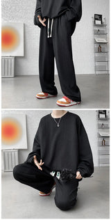 Men’s Plus Size Plain Tracksuit Set M–5XL