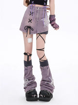 LaceVibe™ – Purple Lace-Up Mini Skirt (Harajuku Aesthetic Skirt)