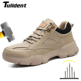 Men Steel Wire Safety Work Sneakers