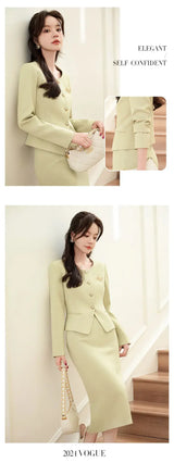Women Business Work Skirt Suit
