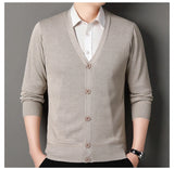 Men V-Neck Knit Cardigan