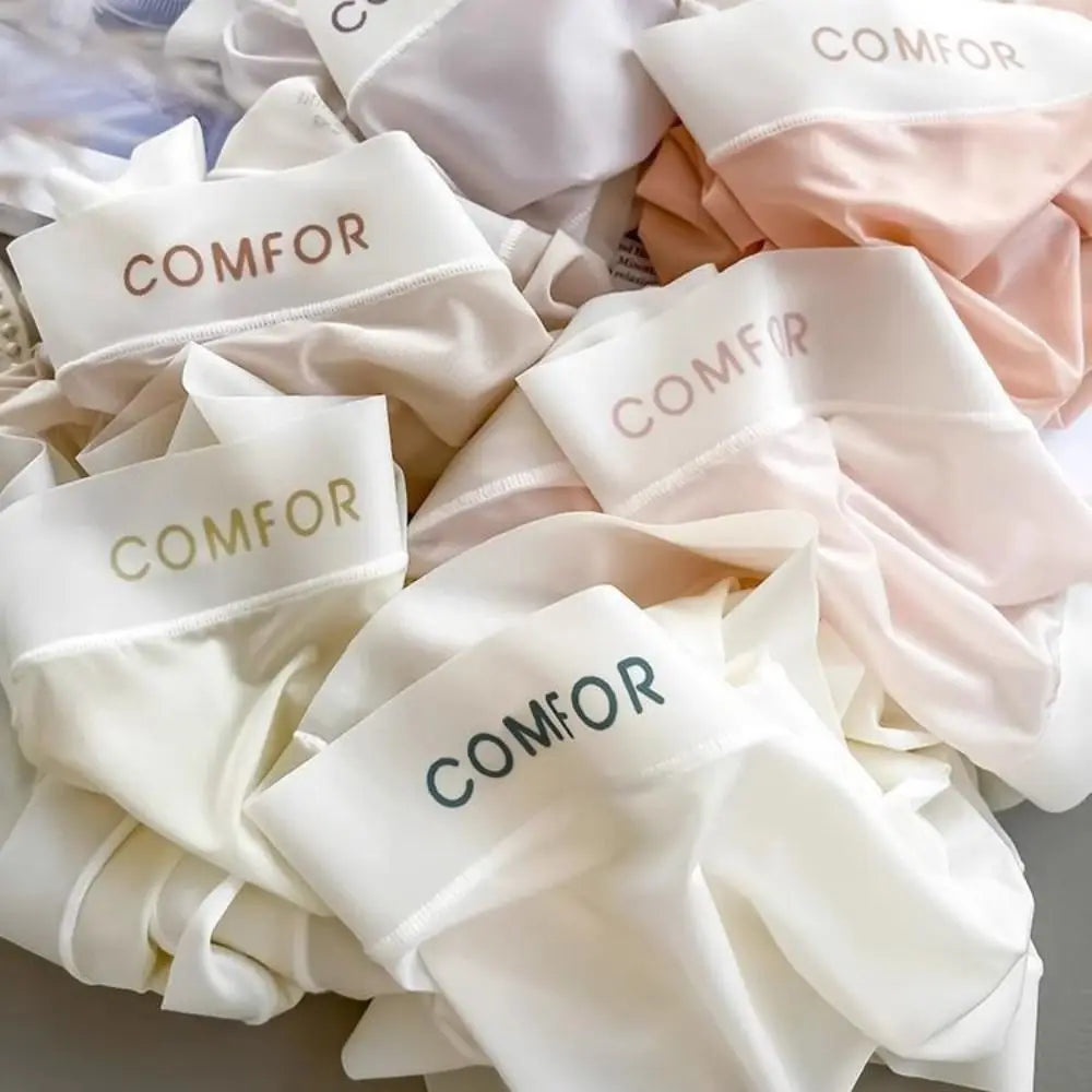 Women Ruffle Ice Silk Panties