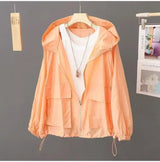 Women Lightweight Hooded Windbreaker