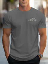 Men Mountain Print Tee