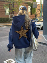 Leopard Print Fleece Hoodie