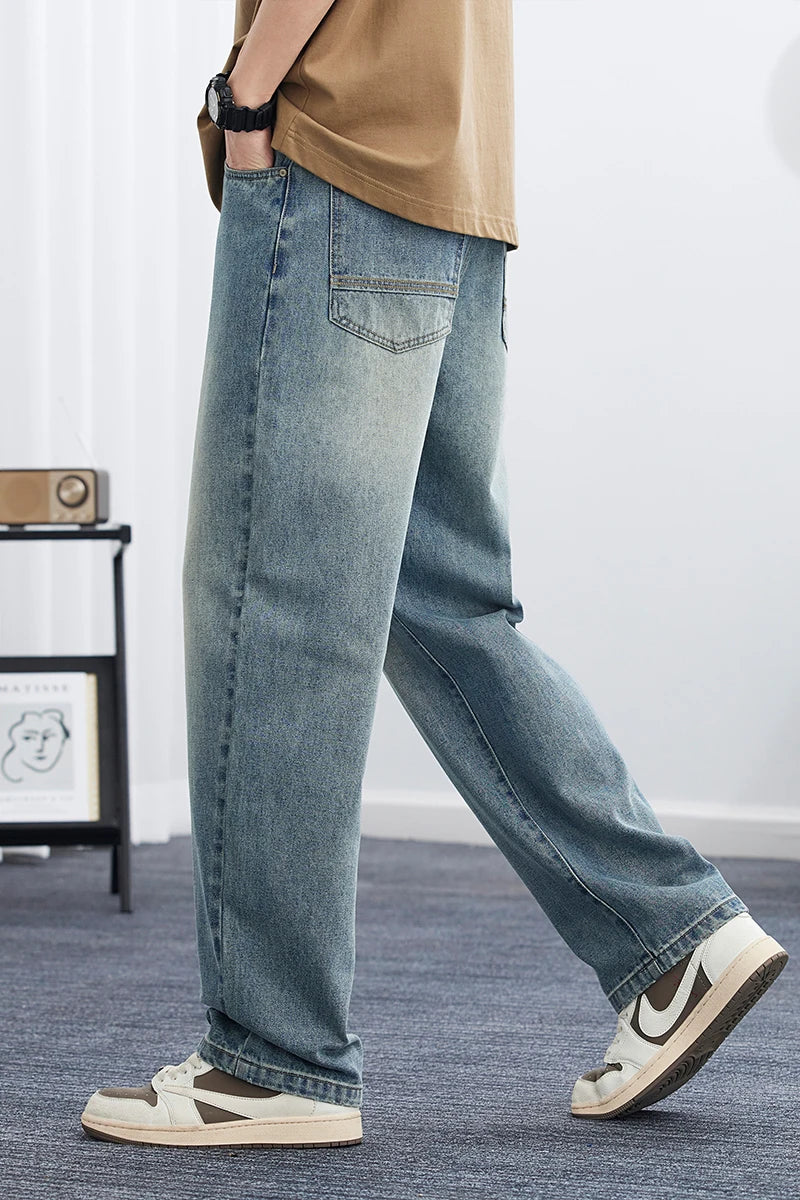 Men Korean Loose Jeans