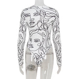 Elegant Skinny Bodysuit Women – Slim Long Sleeve