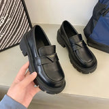 Women’s Office Black Loafers Low Heel Shoes