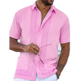 Men Pink Hawaiian Shirt