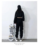 Plus Size Women's Cargo Pants – High Waist Black