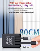 120W Fast Charger with Type-C & Lightning Cable