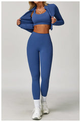 Women's Sexy Zip Long Sleeve Yoga Jacket – Workout Running Cycling Top