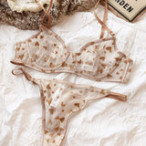 Women Mesh Bikini Lingerie Set