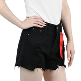 Women’s Ripped High Waist Tassel Jorts