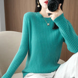 Women's Autumn Stripe Knit Pullover