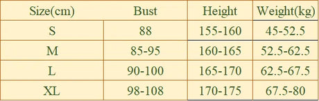 Size chart for Gradient Embroidery Hanfu Carnival Costume including bust, height, and weight specifications.