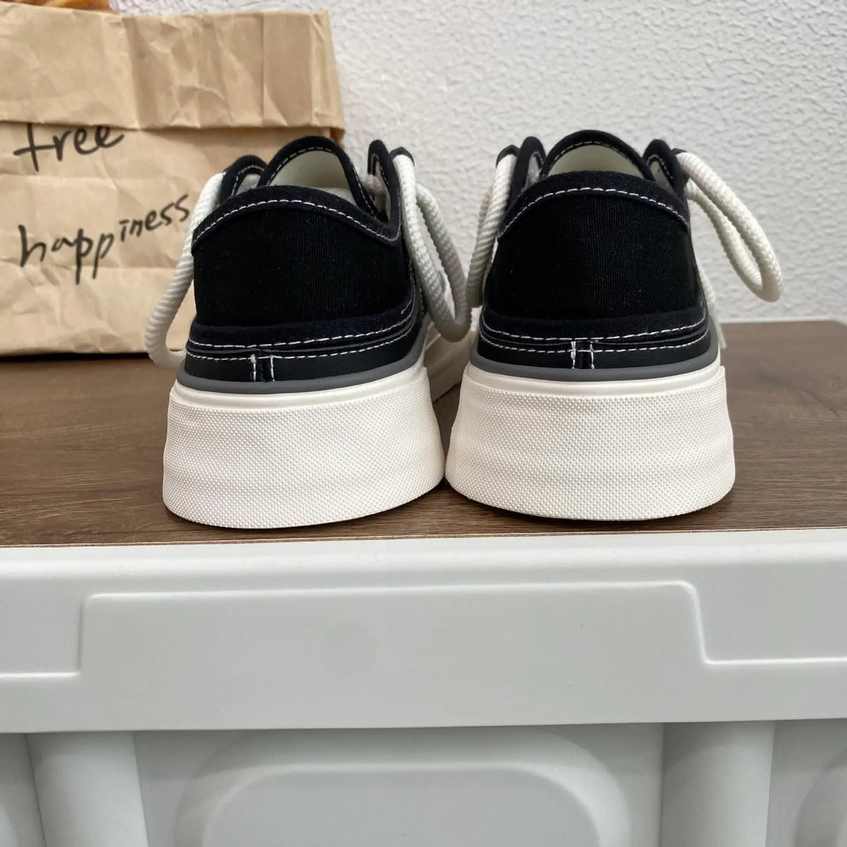 Women Canvas Sneakers Non Slip Lace Up Flats