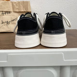 Women Canvas Sneakers Non Slip Lace Up Flats