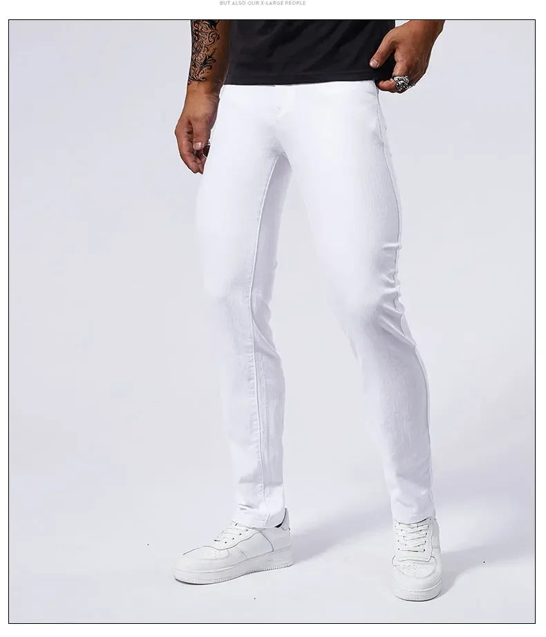 Men White Slim Jeans