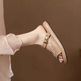 Women Minimalist White Slide Sandals