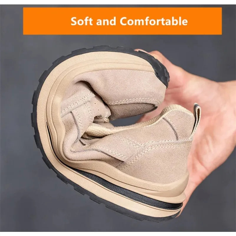 Women Safety Shoes Anti Puncture Work Sneakers