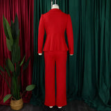 Women Plus Size Long Sleeve Pants Set