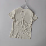 Women Mesh Hollow Back Fitness Shirt