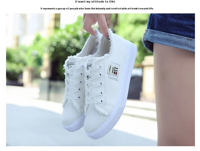 Women Canvas Shoes Lightweight Flat Sneakers