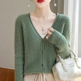 Women Merino Wool Cashmere Cardigan