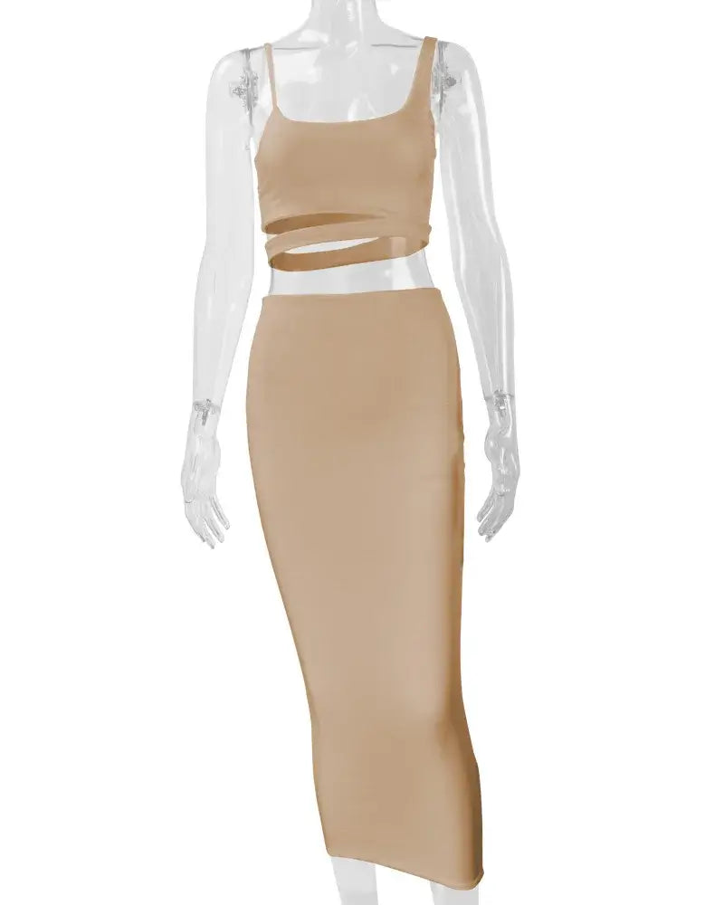 Chic Party Night Dress – Two Piece Set for Women