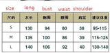 Size chart for Mongolian Ethnic Women’s Dress, detailing lengths and measurements for S, M, and L sizes.
