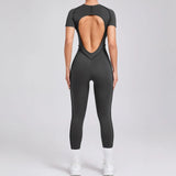 Women Backless Yoga Jumpsuit
