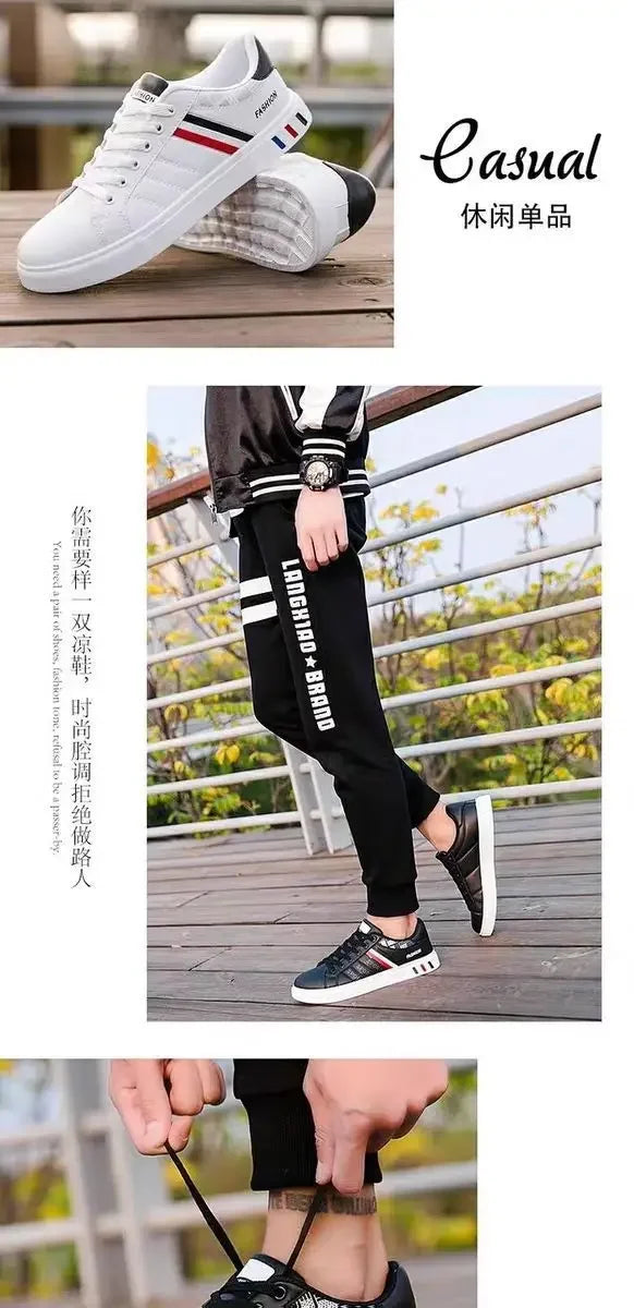 Men’s PU Leather Casual Sneakers