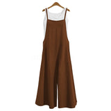 Women Cotton Wide Leg Jumpsuit