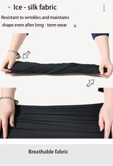 Women Ice Silk Drawstring Pants