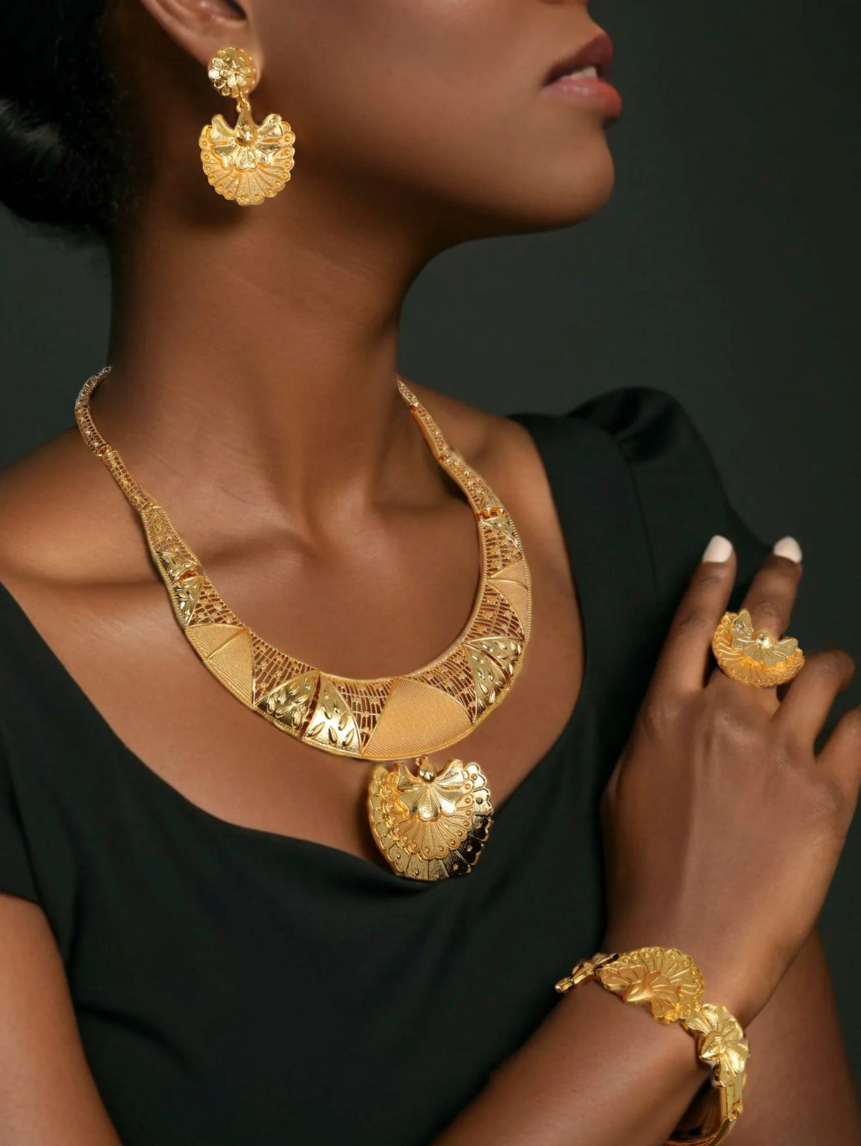 Dubai 24K Gold Plated Jewelry Set
