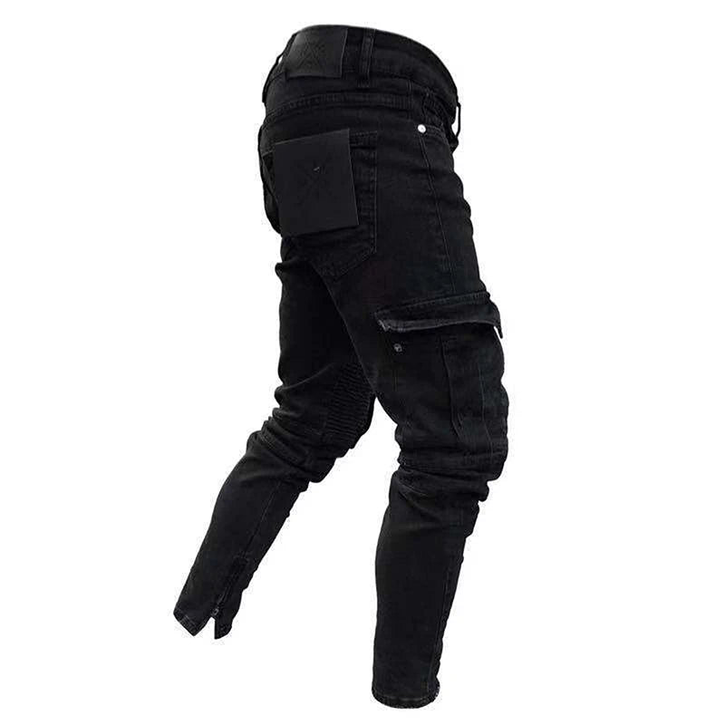 Men Cargo Pocket Jeans