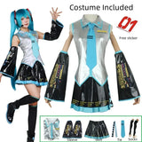 Hatsune Miku Silver Leather Cosplay Costume