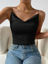 Sexy Off-Shoulder Strap Crop Tank Top