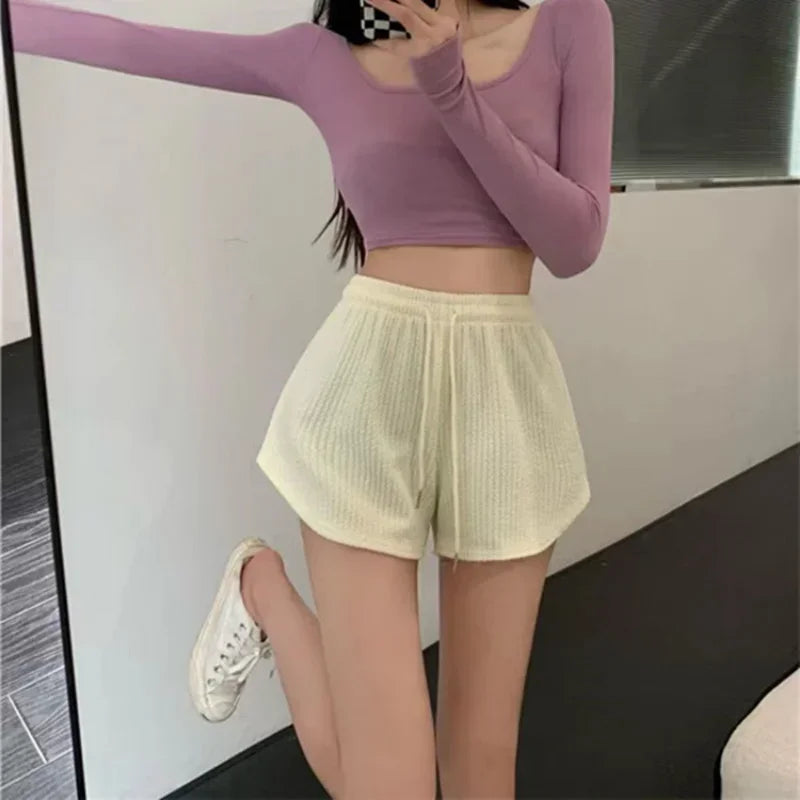 Women Loose Wide Leg Sports Shorts