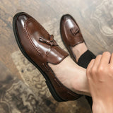 Men British Style Leather Brogues