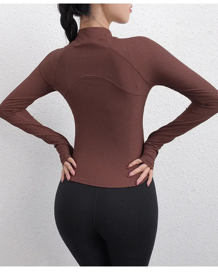 Women Textured Long Sleeve Running Jacket