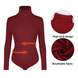 Women High Neck Long Sleeve Bodysuit