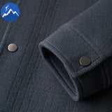 Men Slim Fit Wool Coat Business Jacket
