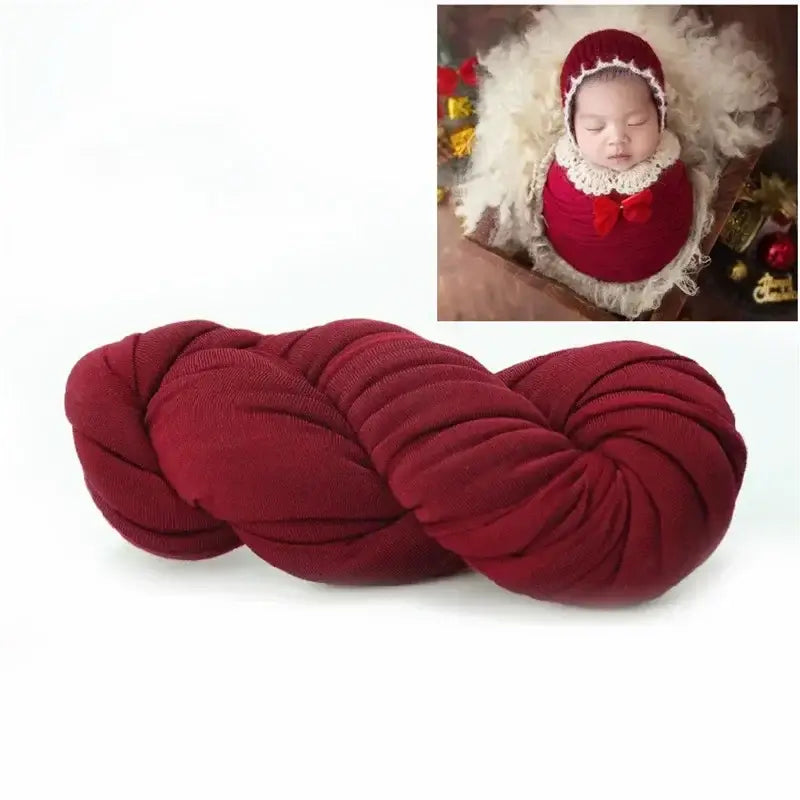 Burgundy infant photo shoot backdrop blanket, perfect for 0-1Y unisex baby photography sessions.