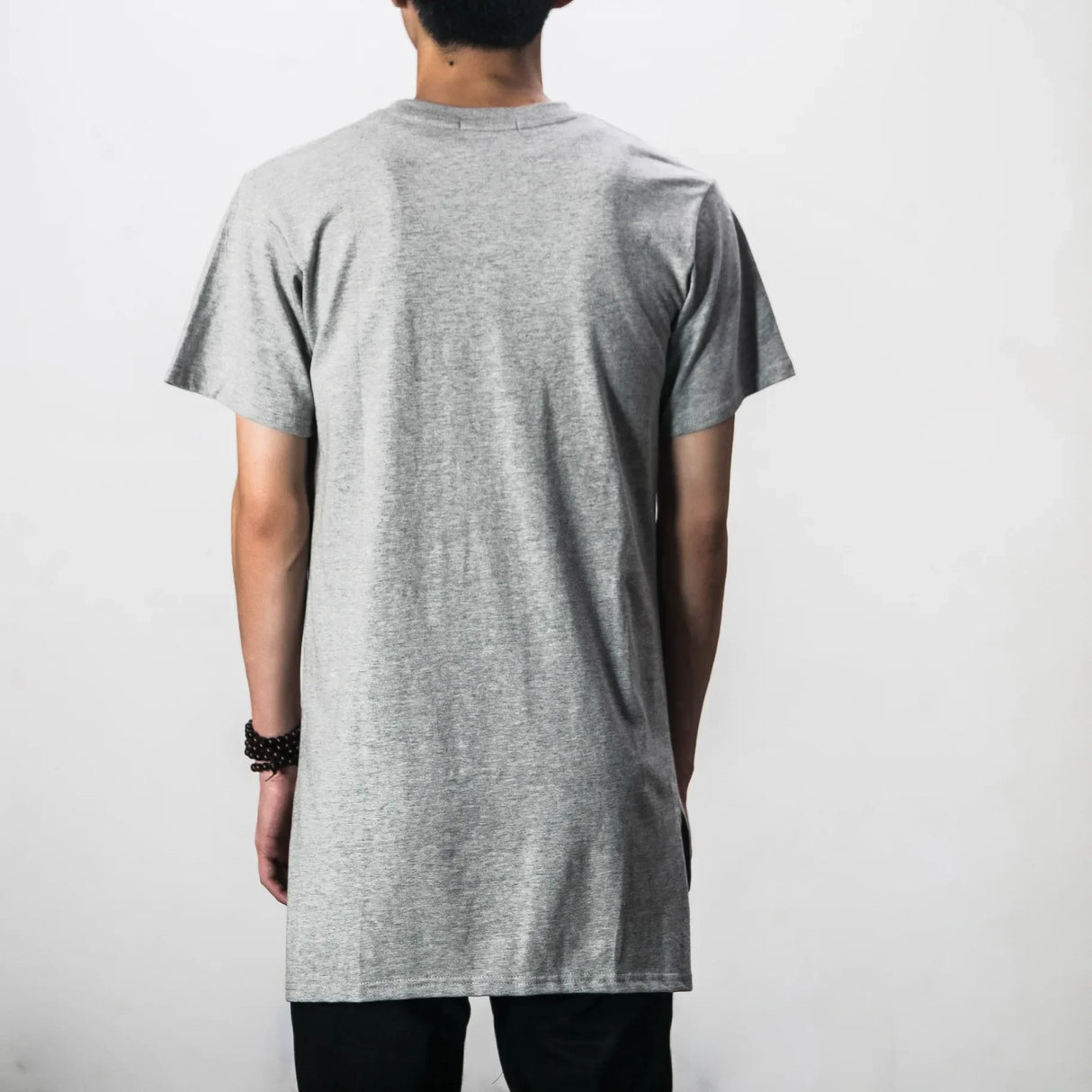 Men Long Hem Streetwear Tee